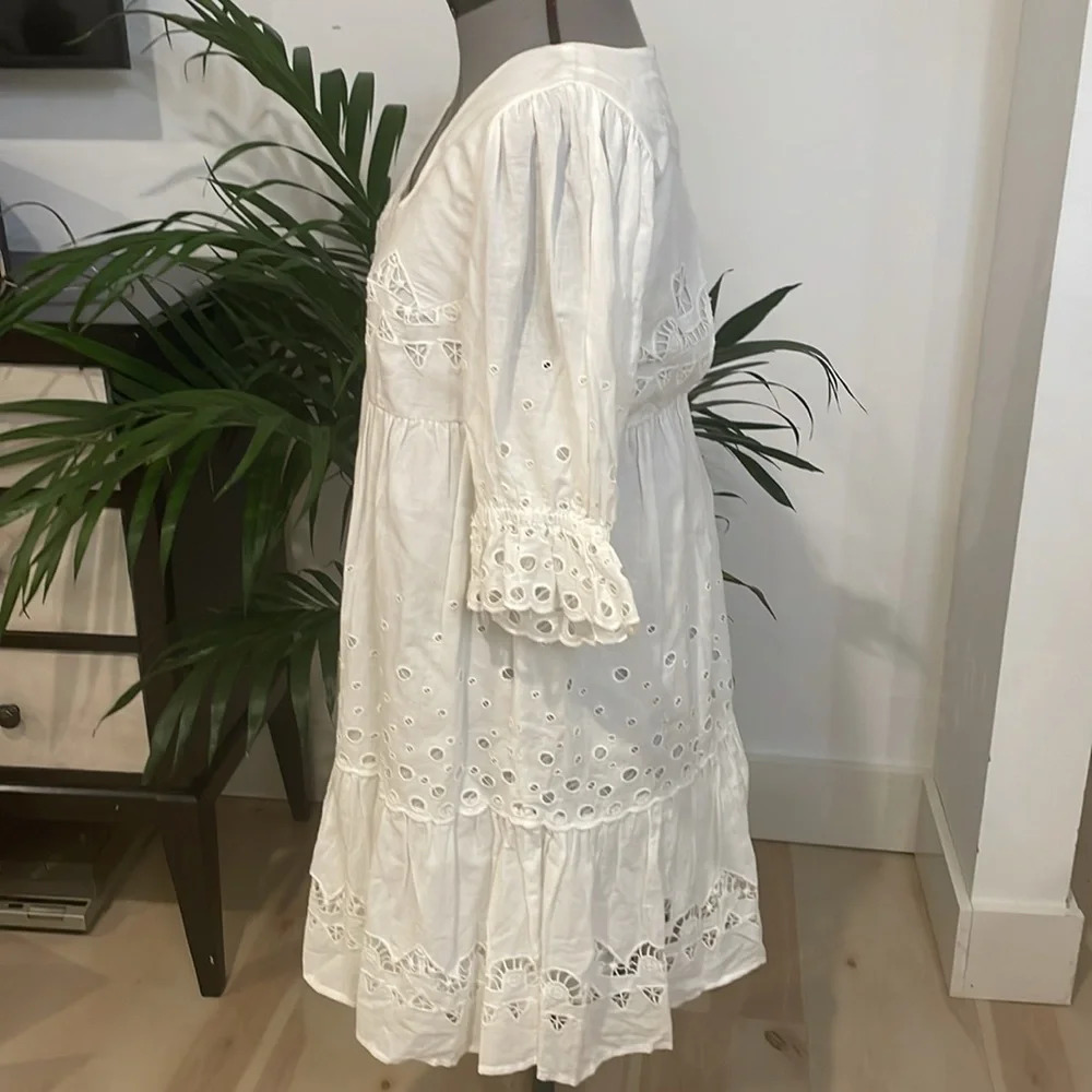 Anthropologie Audrina Forever that Girl White Eyelet Dress - Picture 6 of 9